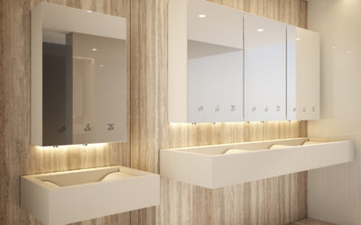 Presto Equip, el Espejo Multimódulo que  se presenta como la solución perfecta para  baños públicos modernos y funcionales