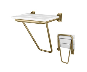 Asiento abatible mural inox oro cepillado