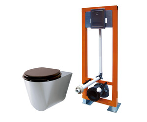 Inodoro Prestowash inox suspendido con soporte autoportante y 1000 a inox